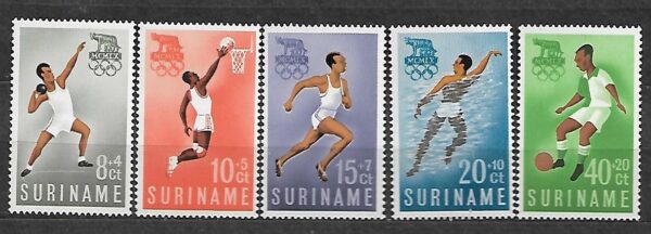 OLIMPIADA LETNIA SURINAME MI.384-388**
