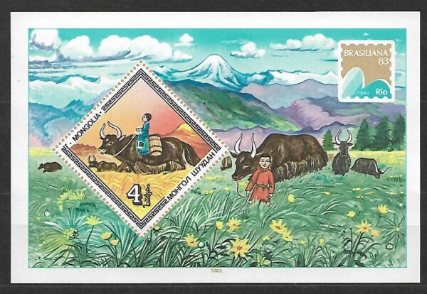 DZIEŃ ZNACZKA MONGOLIA MI.BL.94**
