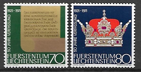 KONSTYTUCJA LIECHTENSTEIN MI.546-547**