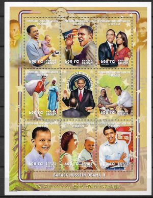 BARACK OBAMA PREZYDENT USA KONGO MI.ARK.1957-1964**