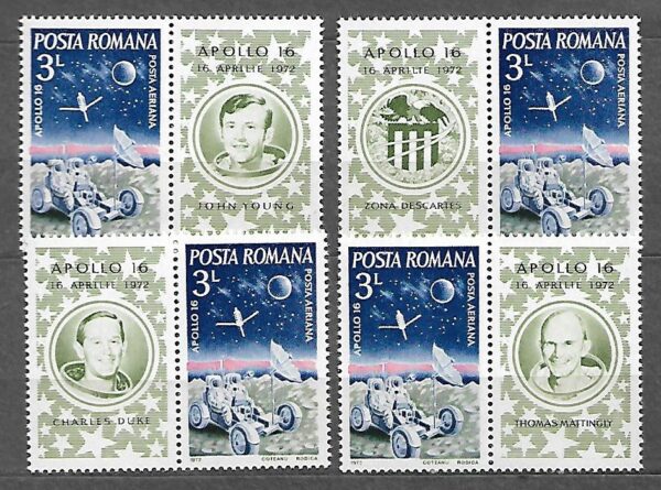 LOT NA KSIĘŻYC RUMUNIA MI.3022**KOMPLET PRZYWIESZEK