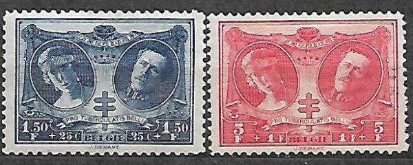WALKA Z GRUŹLICĄ BELGIA MI.221-222**