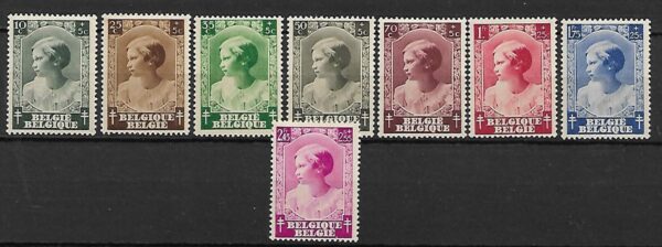 WALKA Z GRUŹLICĄ BELGIA MI.457-464**