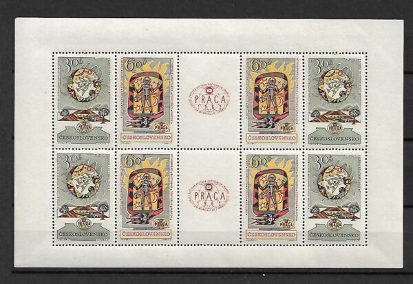 WYSTAWA FILATELISTYCZNA CZECHOSŁOWACJA MI.ARK.1355-1356**