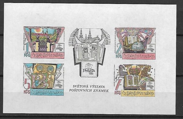 WYSTAWA FILATELISTYCZNA CZECHOSŁOWACJA MI.BL.80**