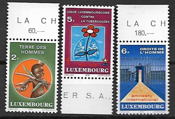 POMOC HUMANITARNA LUXEMBURG MI.972-974**