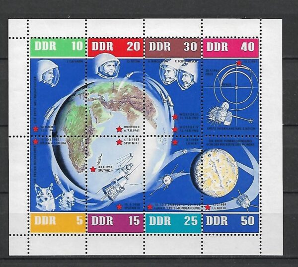 LOT NA KSIĘŻYC DDR MI.ARK.926-933**