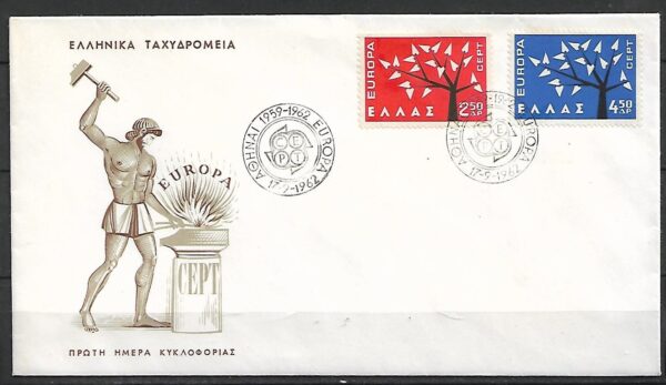 EUROPA CEPT GRECJA MI.796-797 FDC