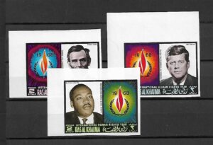 KENNEDY LINCOLN LUTHER KING RAS AL KHAIMA MI.226-228B**