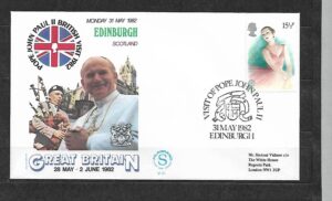 WIZYTA JANA PAWŁA II SZKOCJA-EDINBURGH KOPERTA