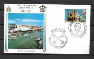 WIZYTA JANA PAWŁA II BELIZE KOPERTA