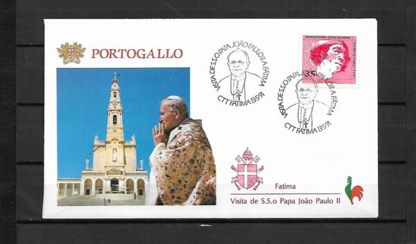 WIZYTA JANA PAWŁA II PORTUGALIA-FATIMA KOPERTA