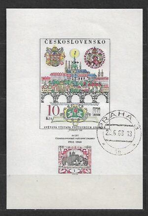 WYSTAWA FILATELISTYCZNA CZECHOSŁOWACJA MI.BL.29