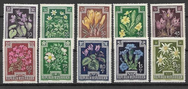 KWIATY AUSTRIA MI.868-877**