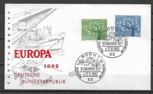 EUROPA CEPT RFN MI.383-384 FDC 1