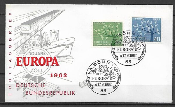 EUROPA CEPT RFN MI.383-384 FDC 1