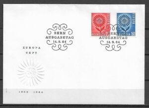 EUROPA CEPT SZWAJCARIA MI.800-801 FDC