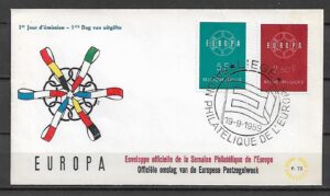 FDC EUROPA CEPT BELGIA MI.1164-1165