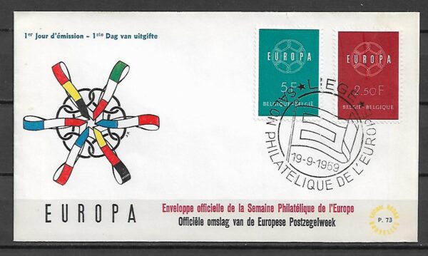 FDC EUROPA CEPT BELGIA MI.1164-1165
