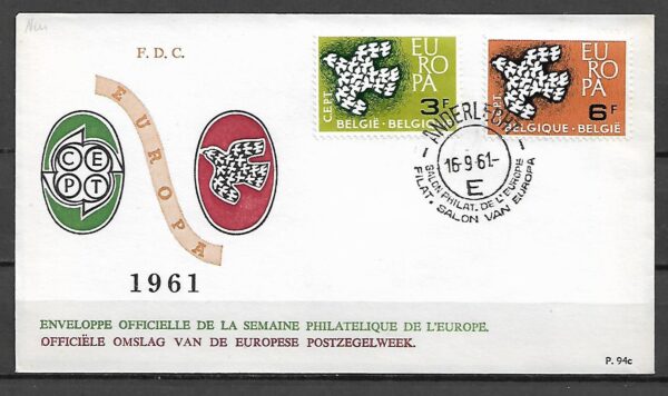 FDC EUROPA CEPT BELGIA MI.1253-1254