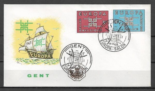 EUROPA CEPT BELGIA MI.1320-1321 FDC 1