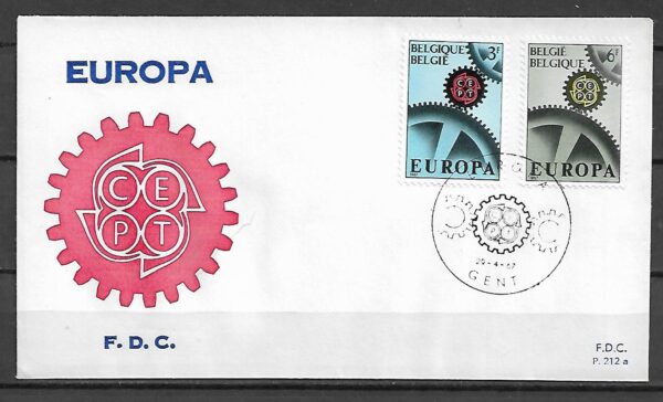 EUROPA CEPT BELGIA MI.1472-1473 FDC 1