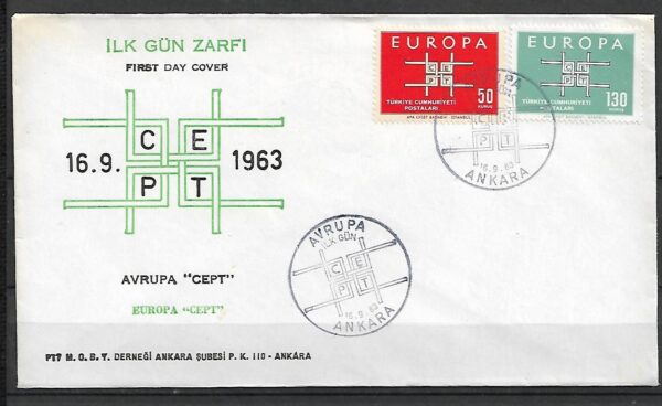 EUROPA CEPT TURCJA MI.1888-1889 FDC