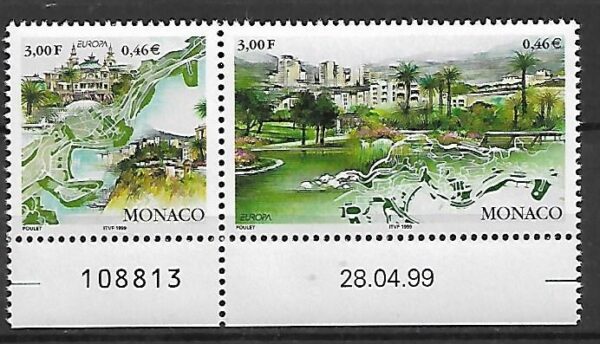 EUROPA MONAKO MI.2454-2455**