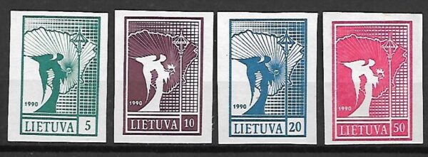 ANIOŁ ODZYSKANIE NIEPODLEGŁOŚC LITWA MI.457-460(*)