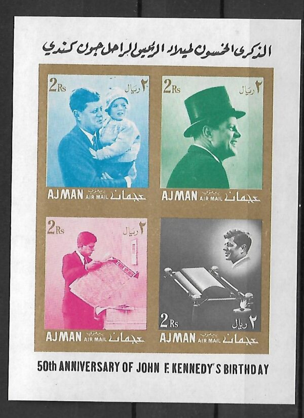 J.F.KENNEDY AJMAN MI.BL.12B**