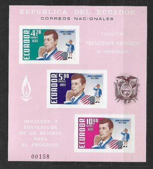 J.F.KENNEDY EKWADOR MI.BL.10**