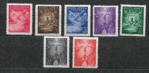 ZNACZKI POCZTY LOTNICZEJ ANIOŁY WATYKAN MI.140-146**