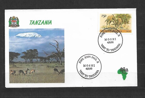 WIZYTA JANA PAWŁA II TANZANIA KOPERTA