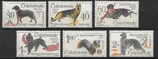 WYSTAWA PSÓW RASOWYCH CZECHOSŁOWACJA MI.1542-1547**