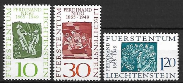 ROCZNICA LIECHTENSTEIN MI.455-457**