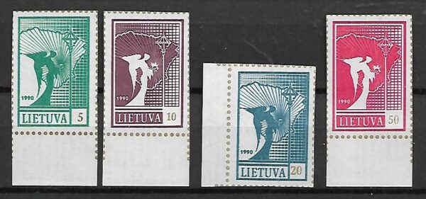 ANIOŁ ODZYSKANIE NIEPODLEGŁOŚC  LITWA MI.461-464(*)