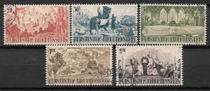 HISTORIA LIECHTENSTEIN MI.202-206 KASOWANE