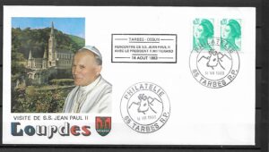 WIZYTA JANA PAWŁA II FRANCJA-LOURDES KOPERTA