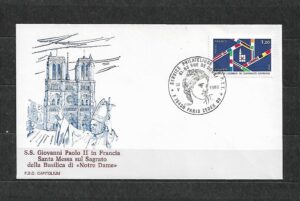 WIZYTA JANA PAWŁA II FRANCJA-PARYŻ KOPERTA