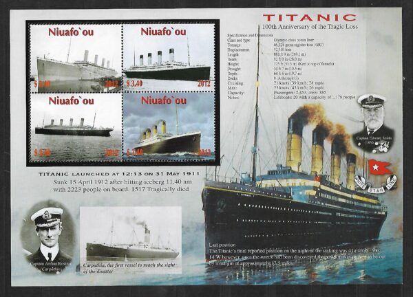 WYCIECZKOWIEC TITANIC NIUAFO'OU MI.ARK.469-472B**