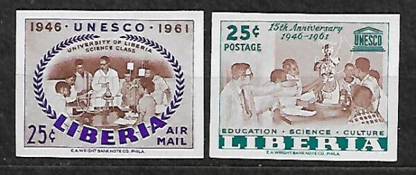 UNESCO LIBERIA MI.564-565B**