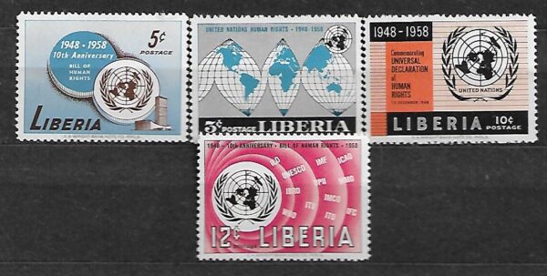 ONZ LIBERIA MI.525-528**