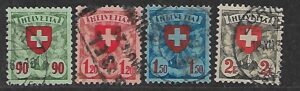 SZWAJCARIA MI.194-197x KASOWANA