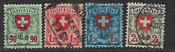SZWAJCARIA MI.194-197x KASOWANA