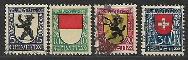 SZAWAJCARIA MI.209-212 KASOWANA
