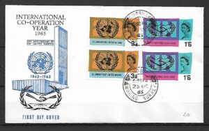 FDC UNO I KRÓLOWA ELŻBIETA MI.404-405