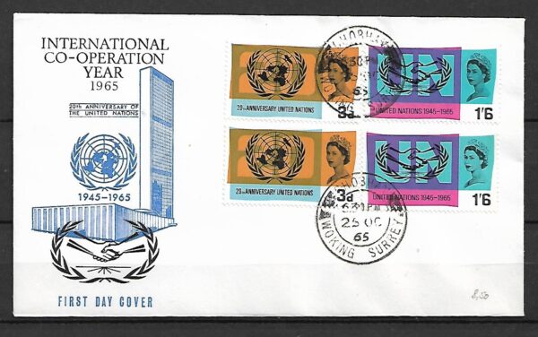 FDC UNO I KRÓLOWA ELŻBIETA MI.404-405