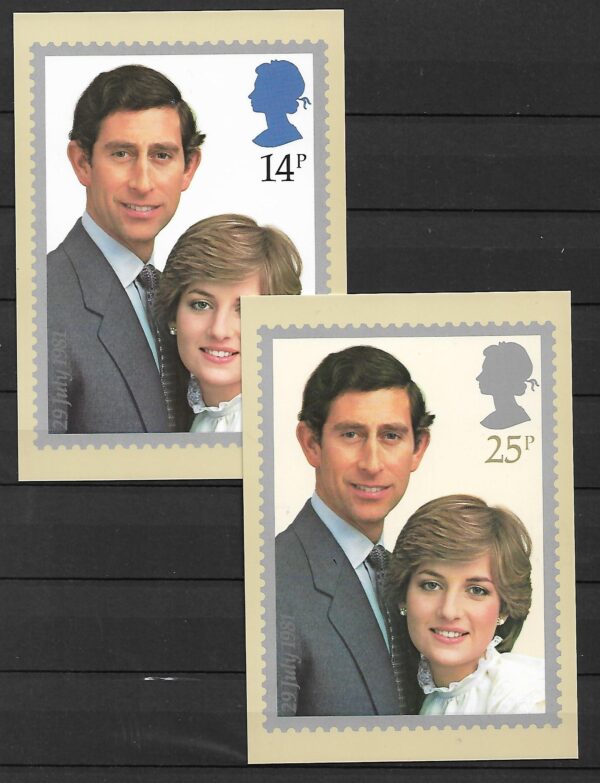 KAROL I DIANA ANGLIA MI.884-885 KARTY MAXIMUM