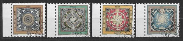 WZORY LIECHTENSTEIN MI.1099-1102 KASOWANY