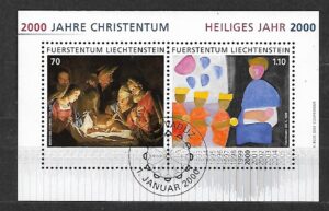 MALARSTWO LIECHTENSTEIN MI.BL.17 KASOWANY
